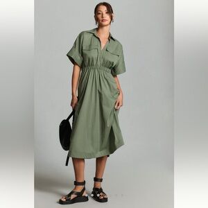 Anthropologie, Maeve Utility shirt dress, size L